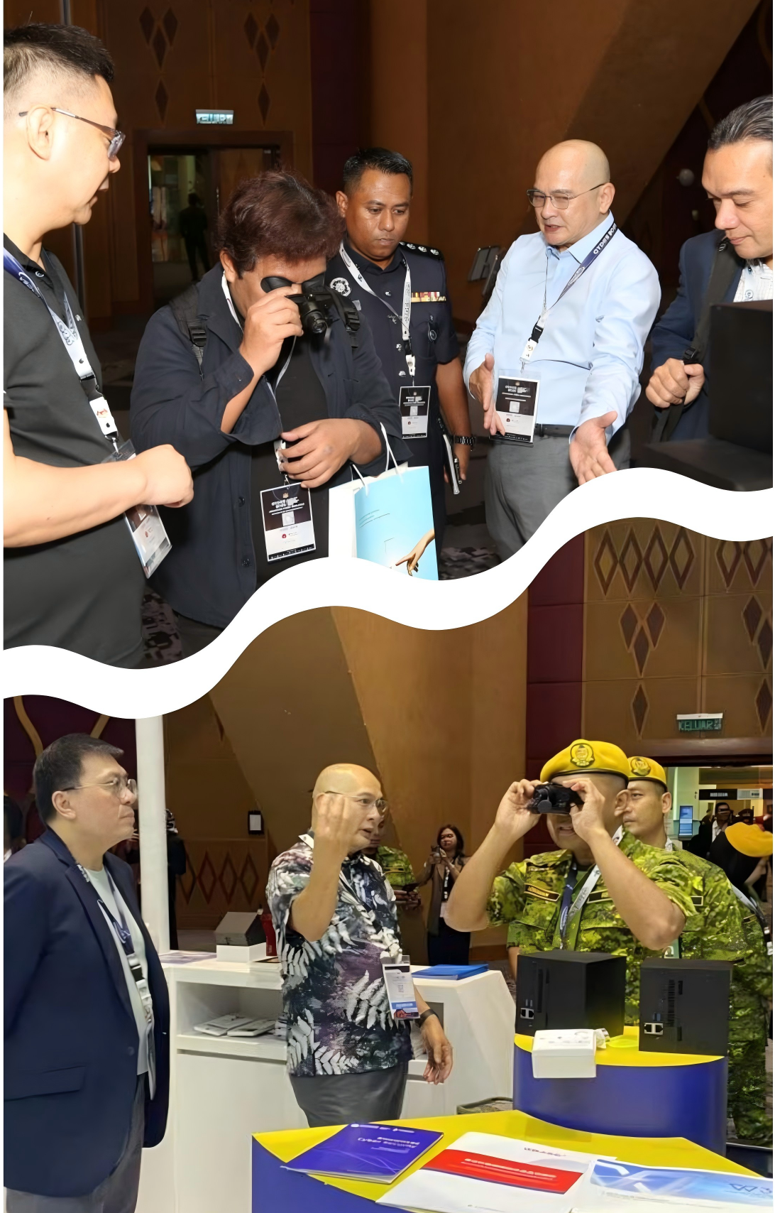 参会嘉宾体验夜视设备.png